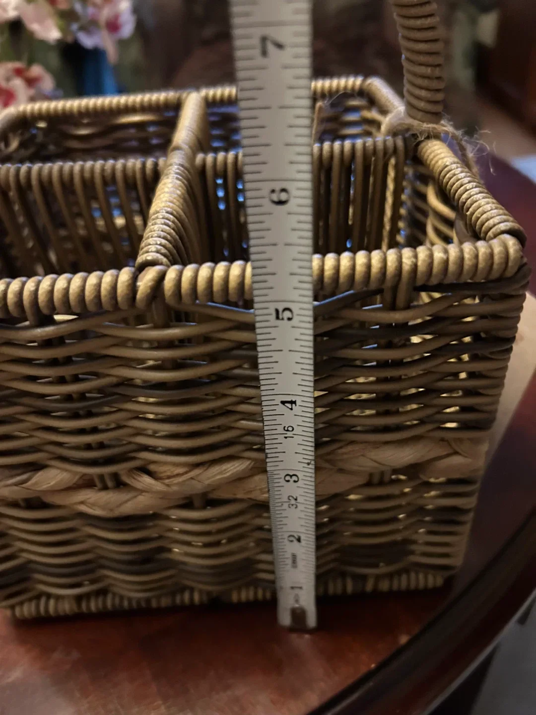 Basket small 4 sections bathroom makeup storage image indicator(5)