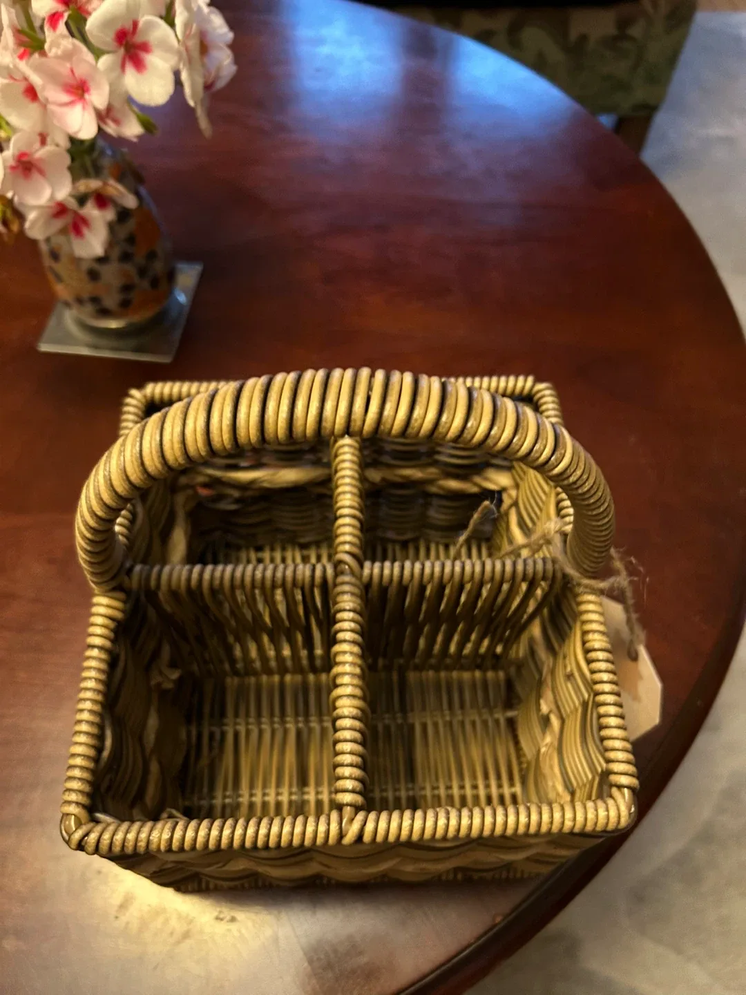 Basket small 4 sections bathroom makeup storage image indicator(2)