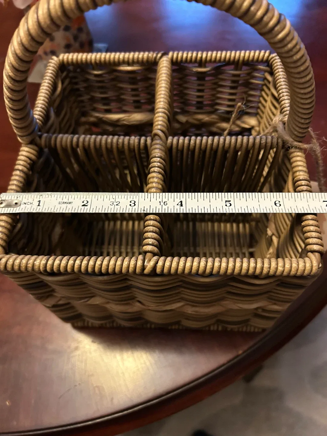 Basket small 4 sections bathroom makeup storage image indicator(6)