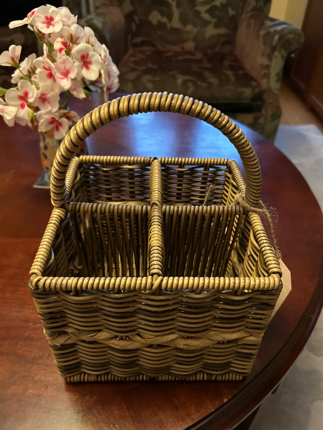 Basket small 4 sections bathroom makeup storage thumbnail