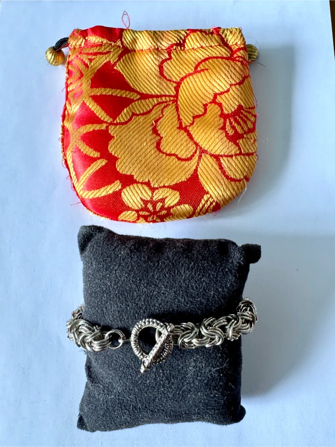 Sterling Silver Celtic Style Chain Bracelet thumbnail