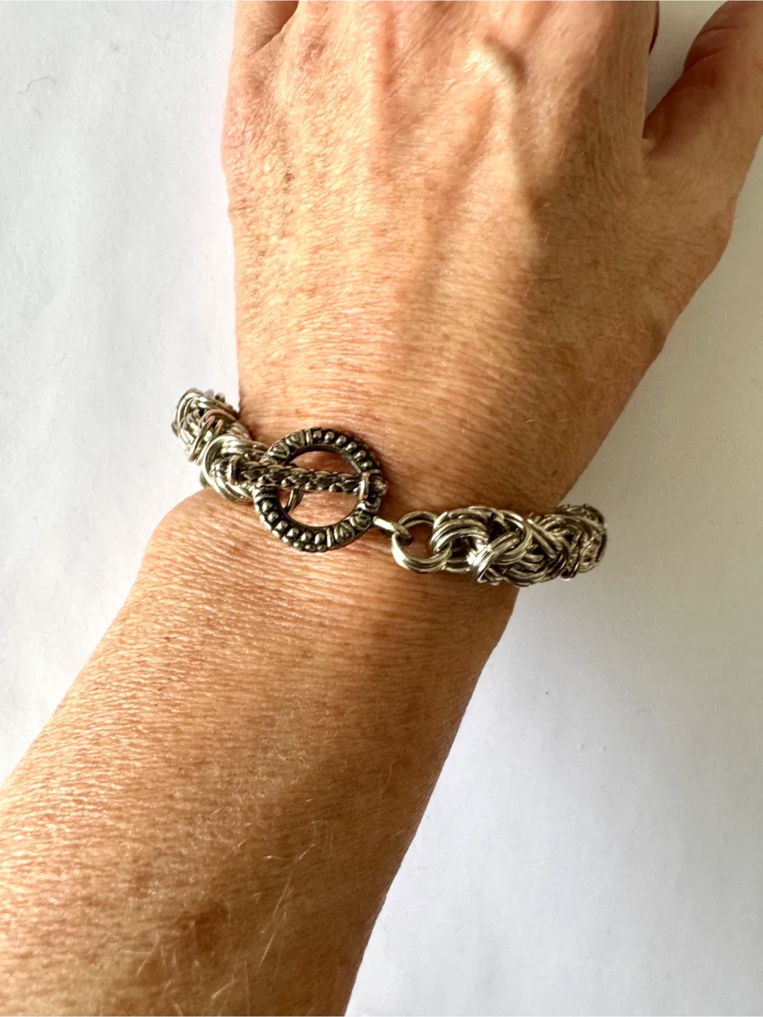 Sterling Silver Celtic Style Chain Bracelet image indicator(4)