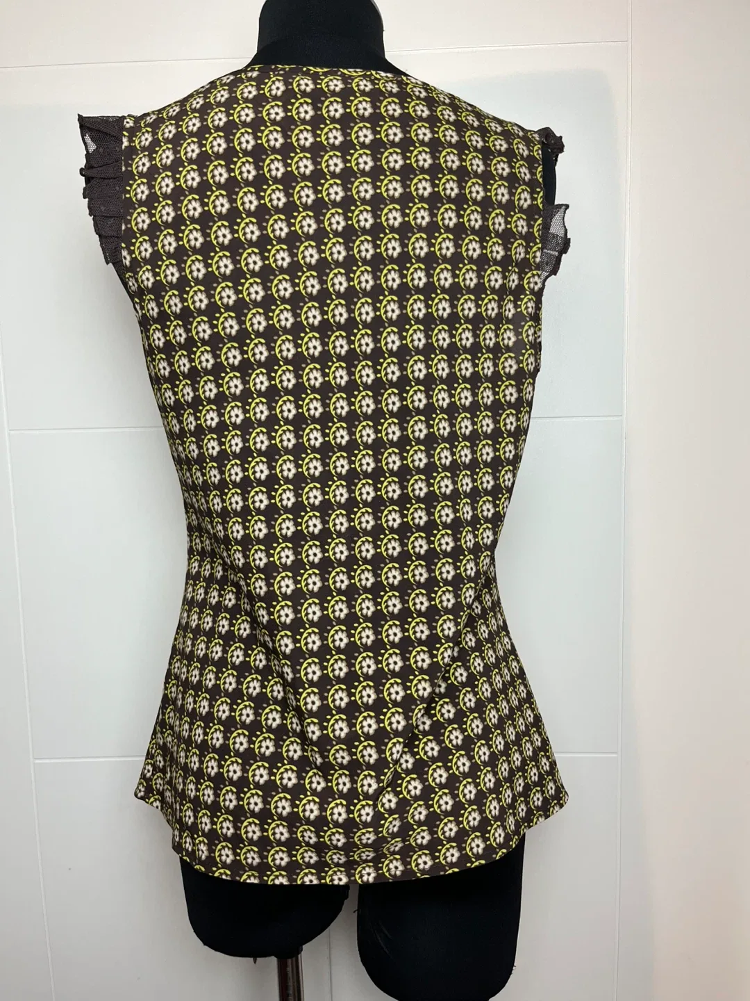 MEXX Brown Floral Print Top - Size US 6 image indicator(2)