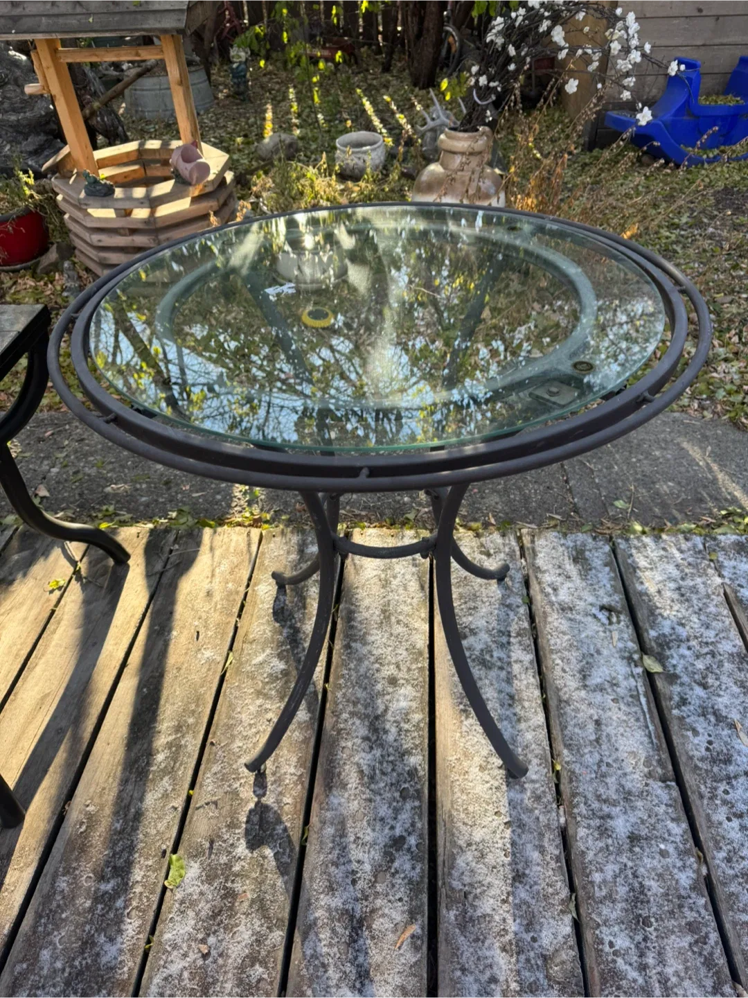 Glass Top Patio Table