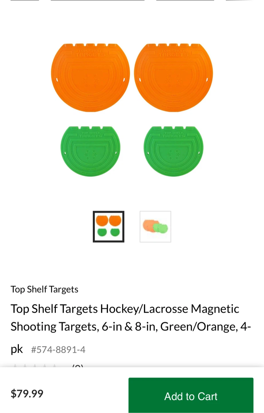 Top Shelf Targets Hockey/Lacrosse Magnetic Shooting Targets