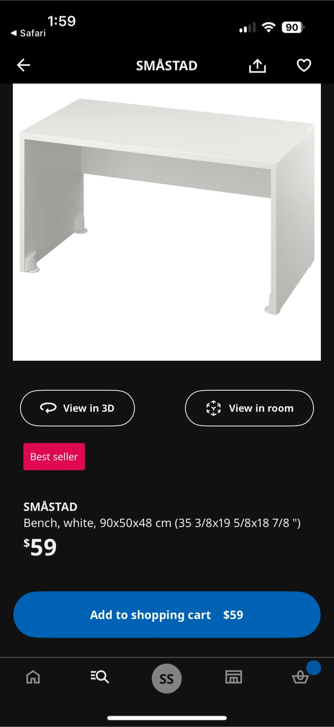 IKEA SMÅSTAD White Bench - photo 2