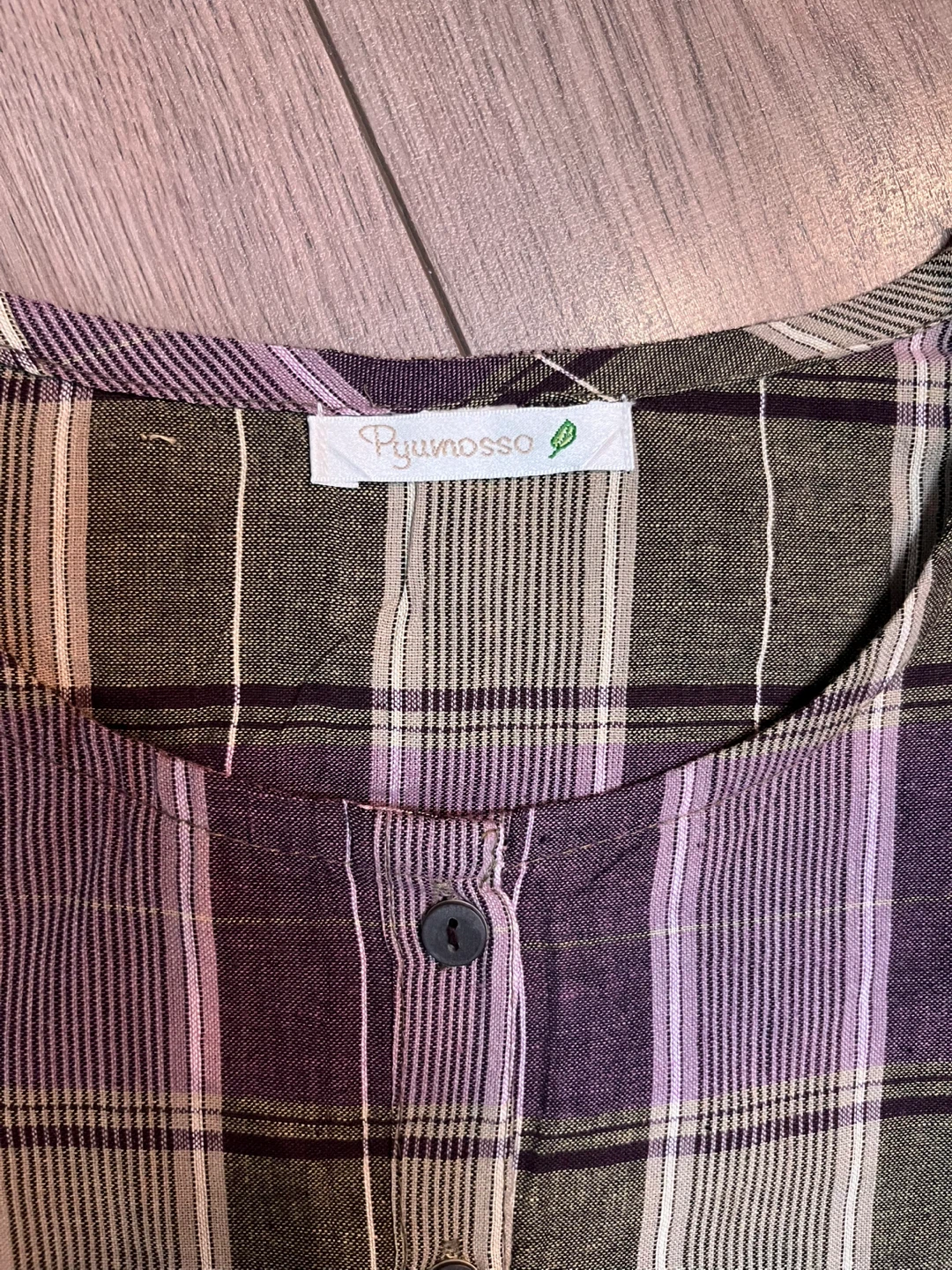 Pyunosso Plaid Dress - Size M - photo 3