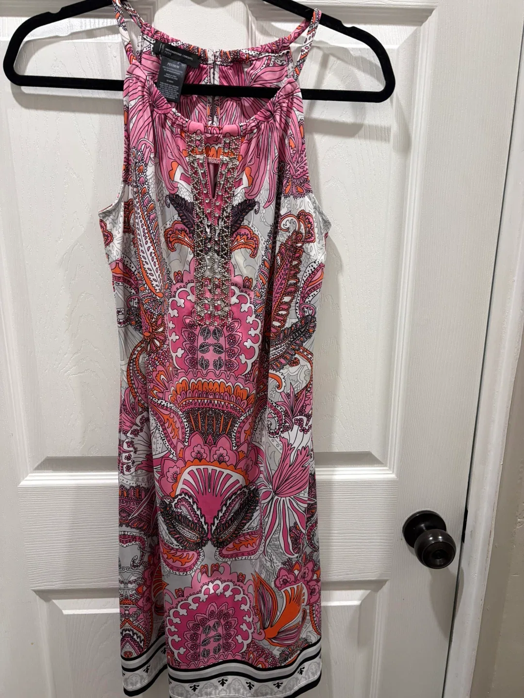 INC International Concepts Pink Patterned Dress - M