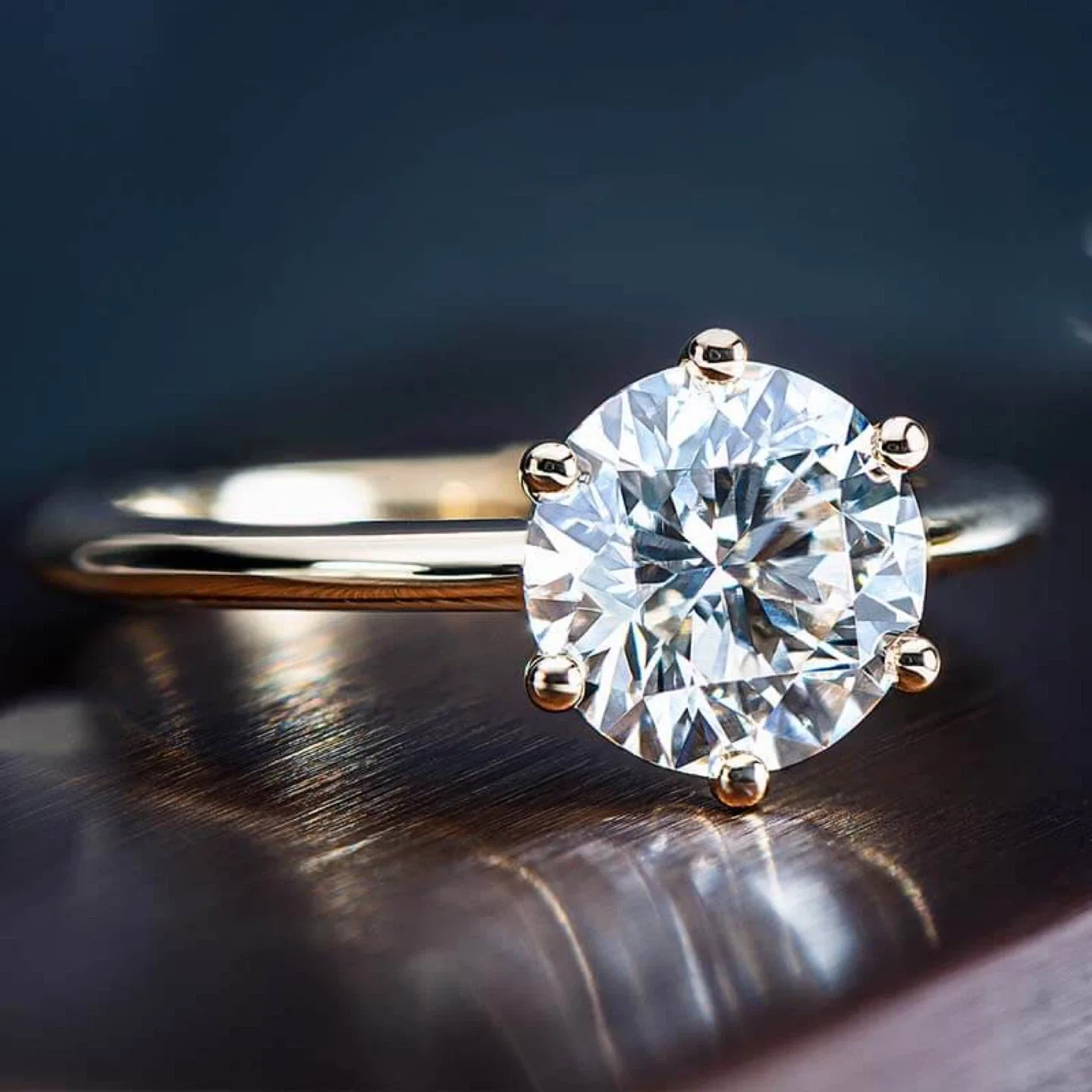 1-2ct Moissanite Sterling silver 18k Engagement rings size 4-11 image indicator(5)