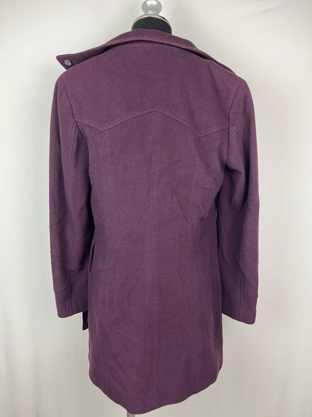 Purple Wool Blend Coat (Size Medium) - photo 2