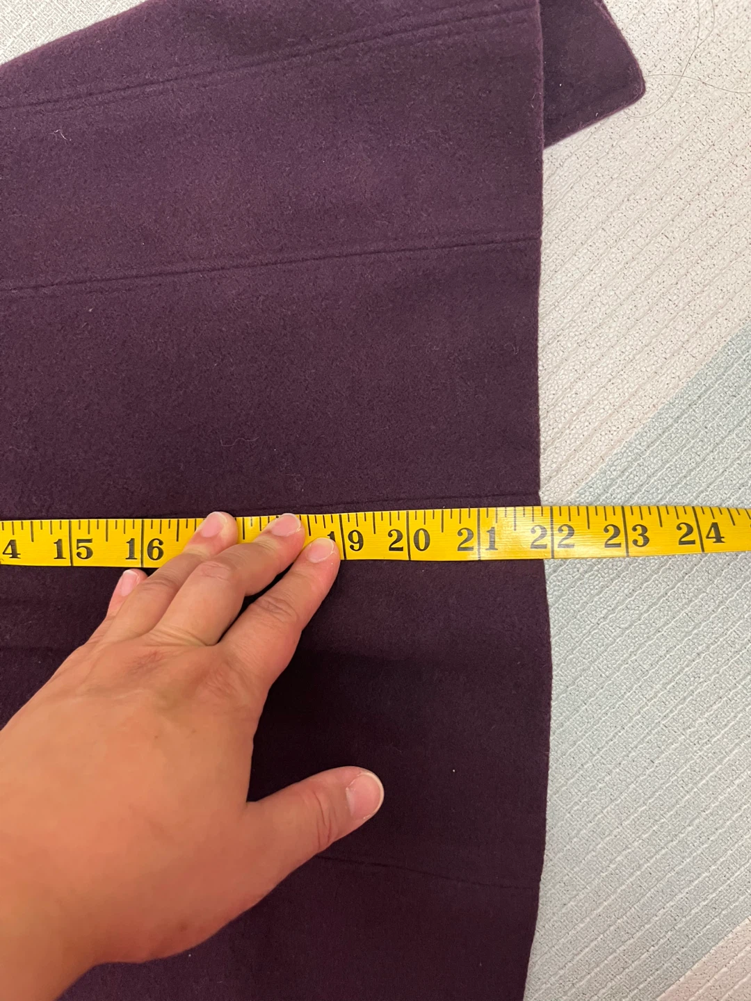 Purple Wool Blend Coat (Size Medium) - photo 5