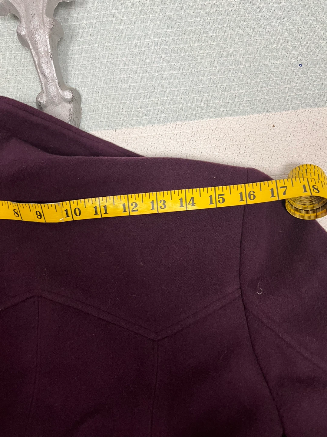 Purple Wool Blend Coat (Size Medium) - photo 4