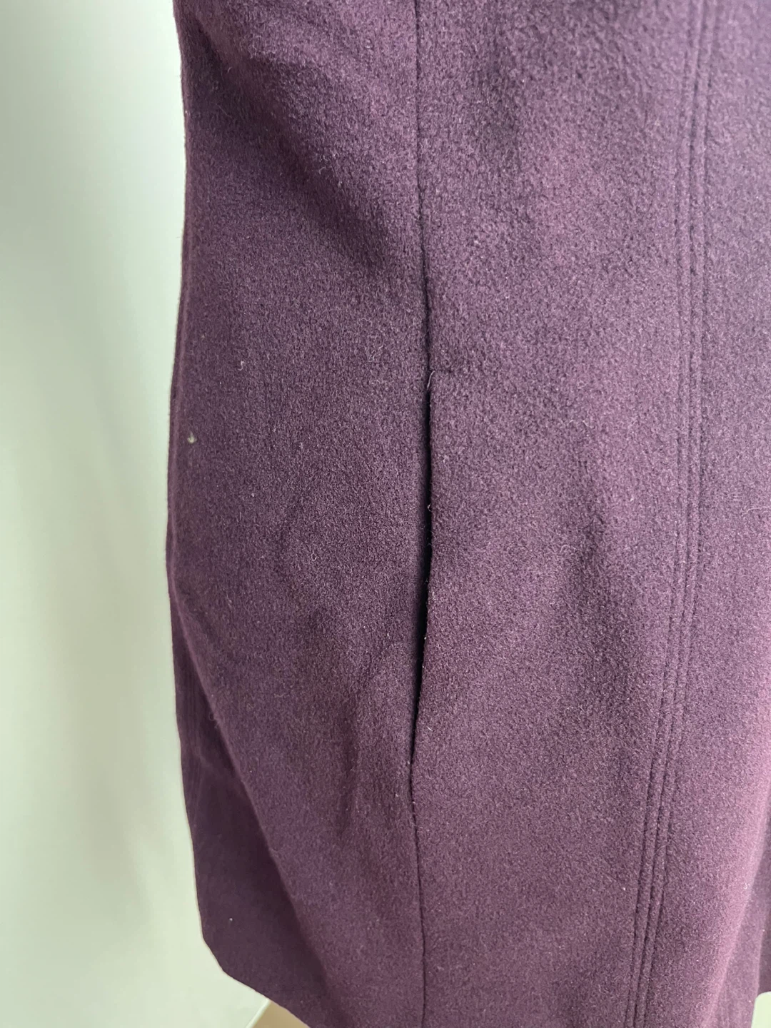 Purple Wool Blend Coat (Size Medium) - photo 3