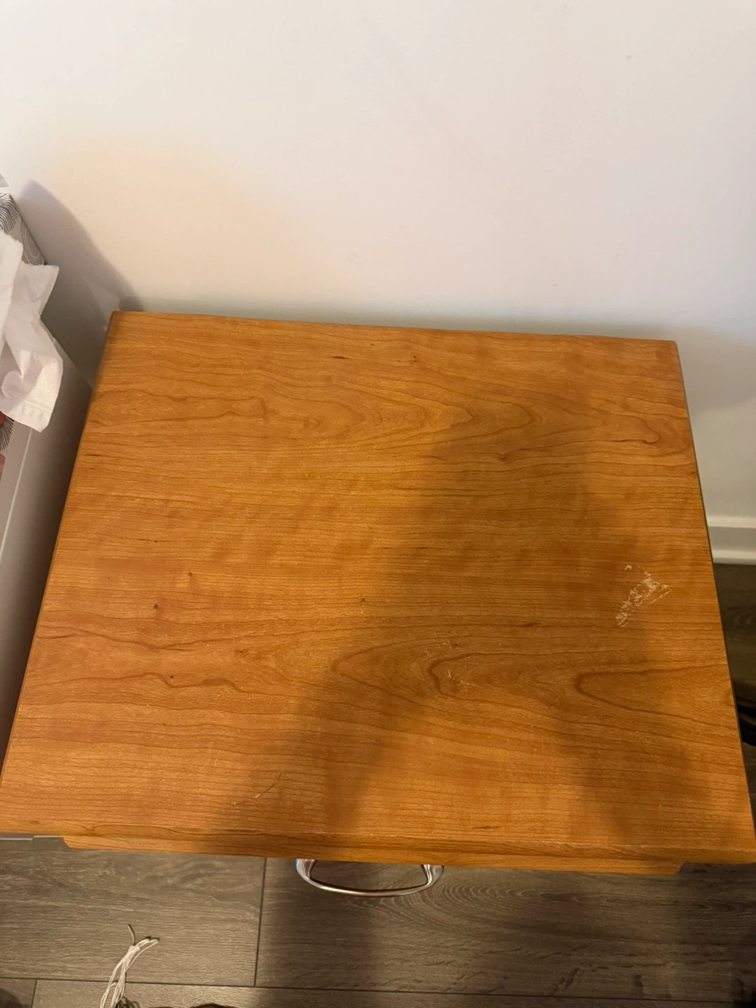 Wooden Nightstand with Drawer - photo 3