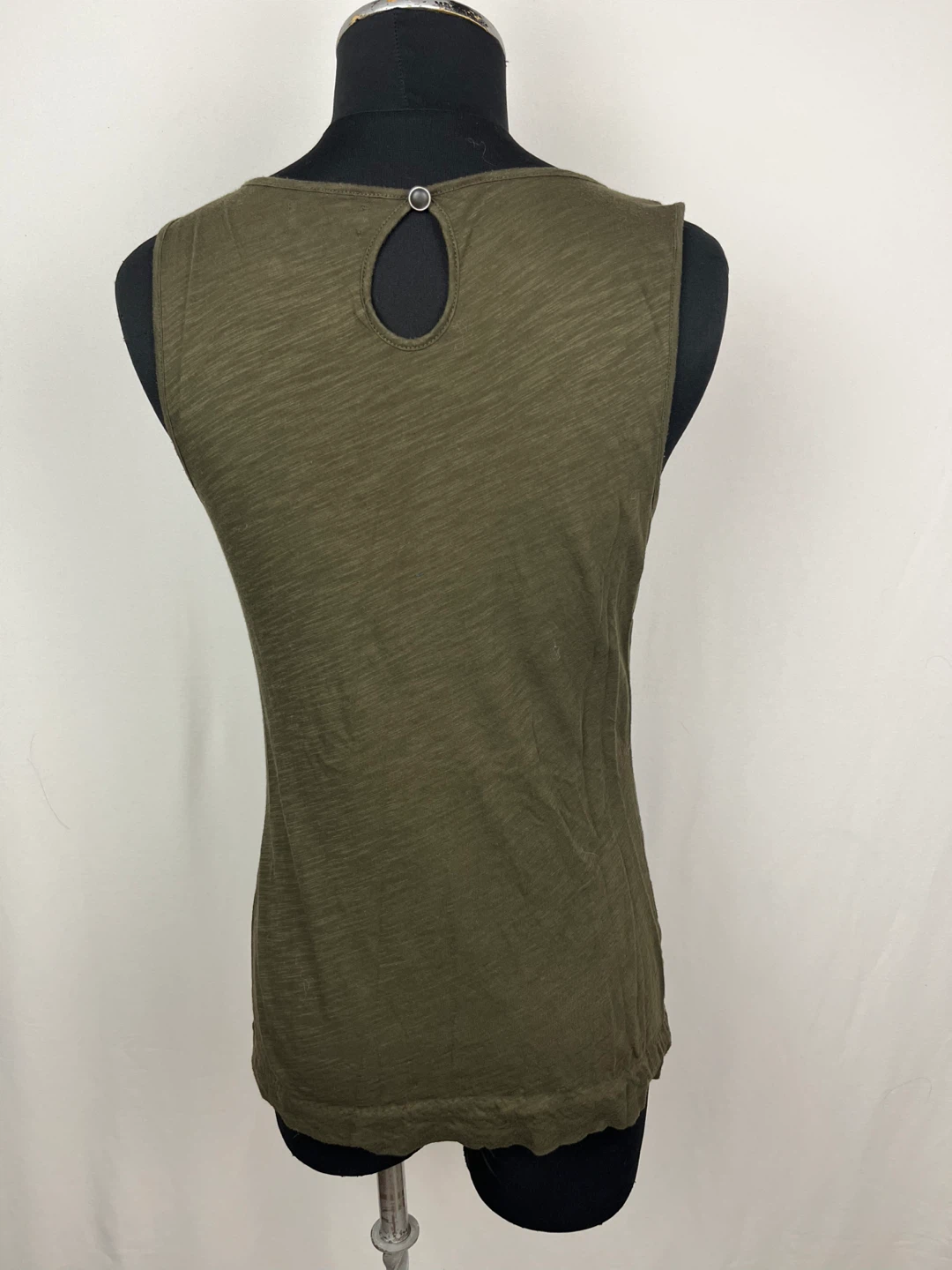 Deletta Olive Green Tank Top - Size Small - photo 2
