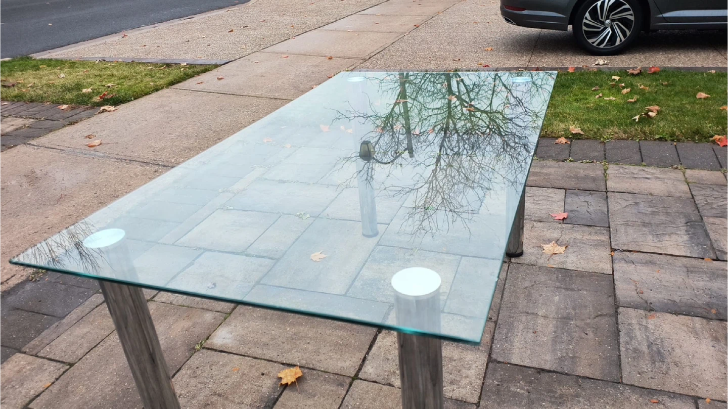 Glass Top Dining Table