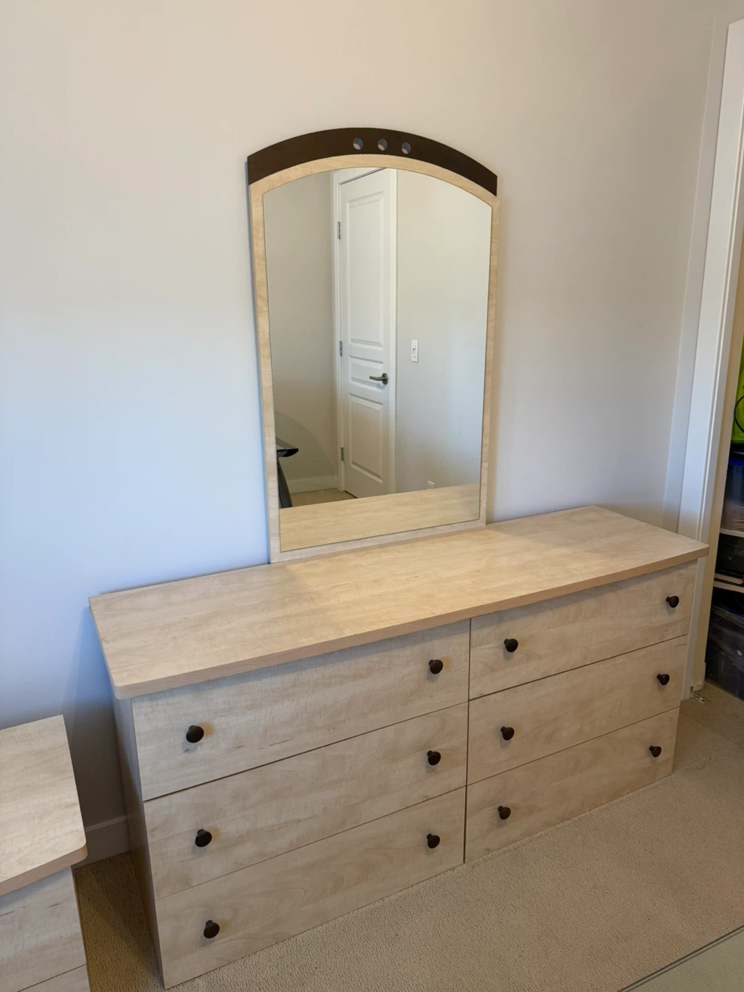 Bedroom Set: Dresser, Mirror, Nightstand