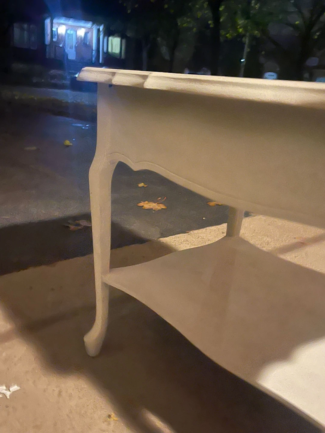 White Painted End Table with Drawer - photo 4
