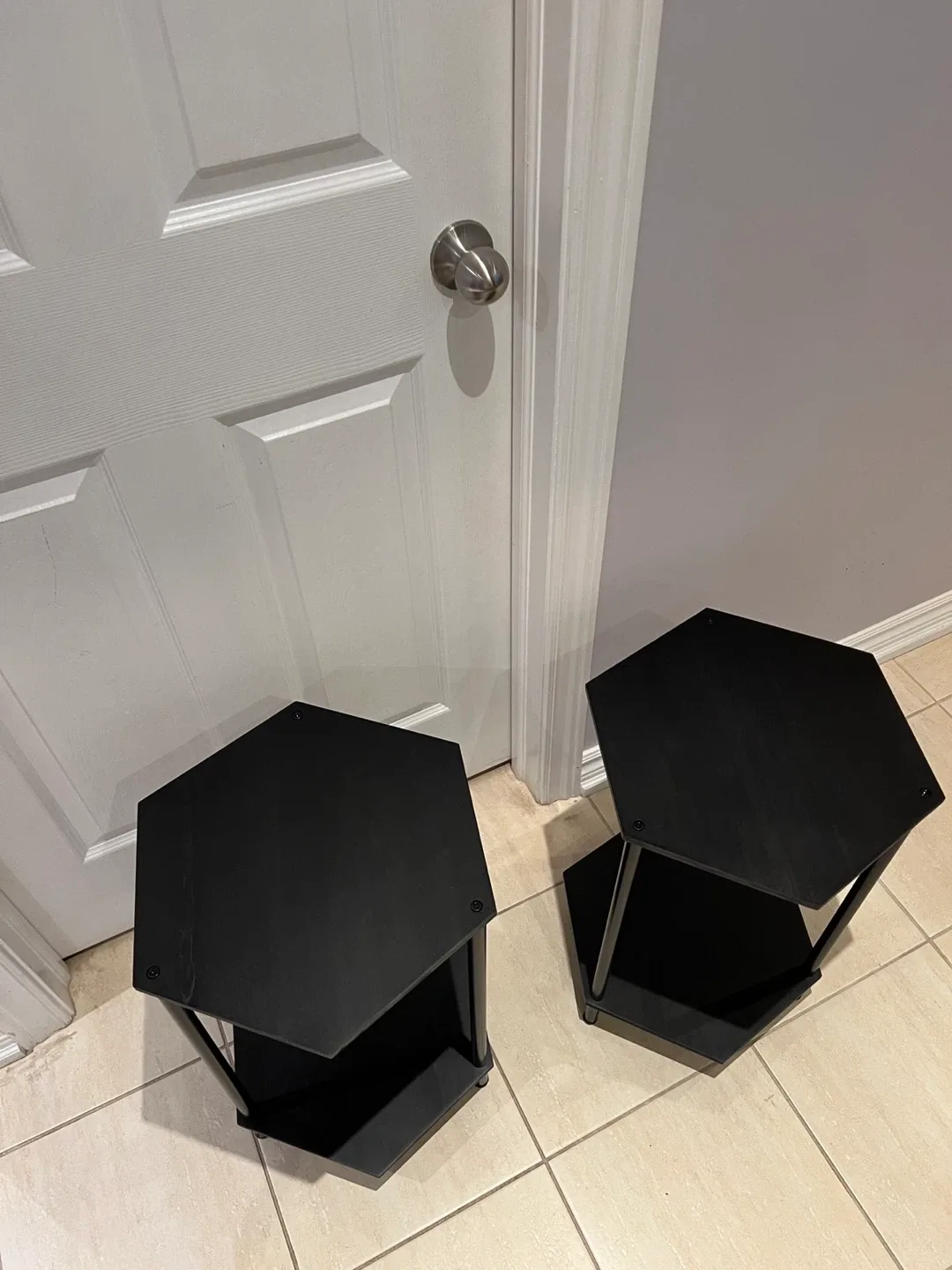 Set of 2 Black Hexagon Side Tables image indicator(3)