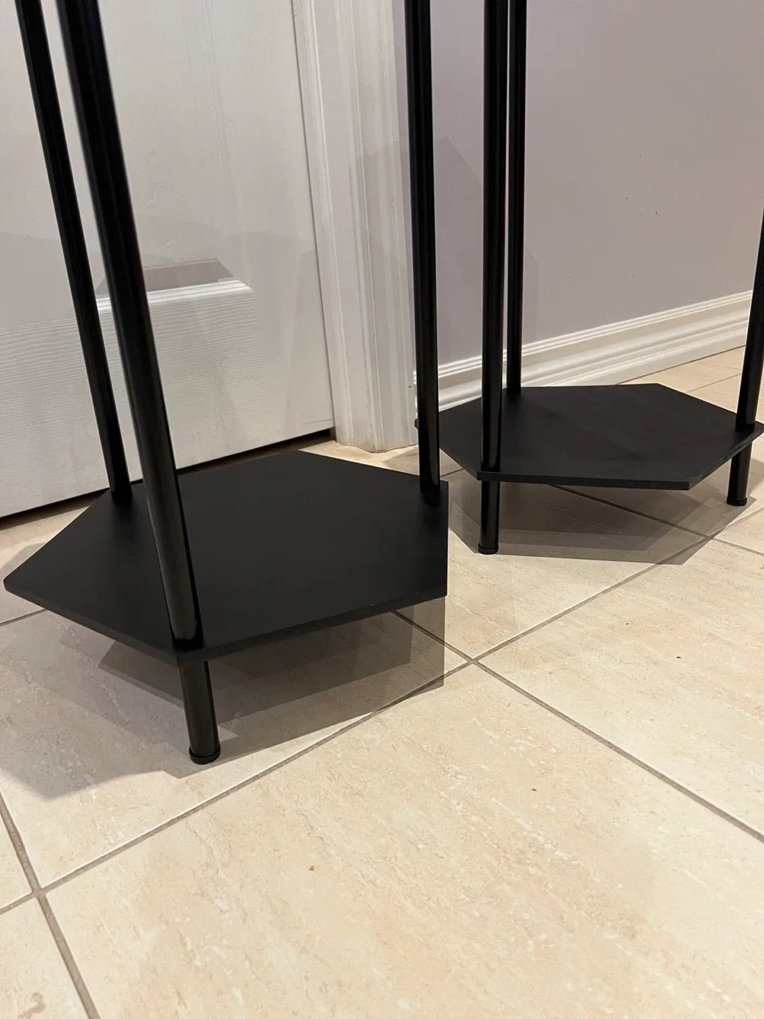 Set of 2 Black Hexagon Side Tables image indicator(4)