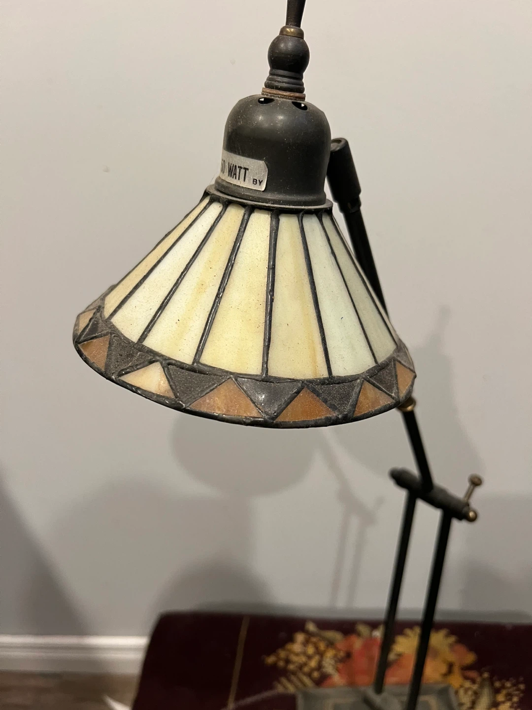 Vintage Stained Glass Table Lamp - photo 3