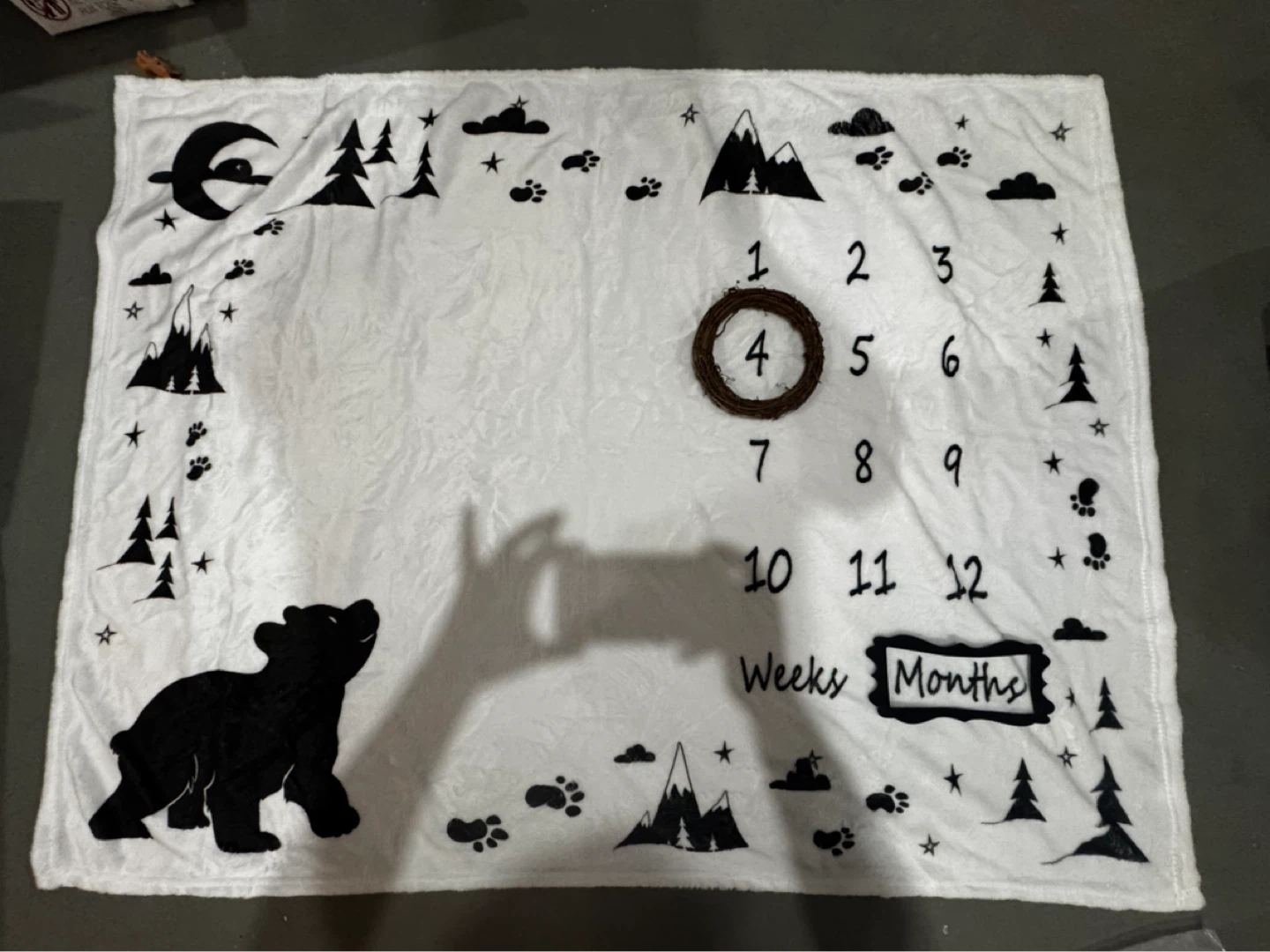 Baby Milestone Blanket - Bear & Mountain Theme
