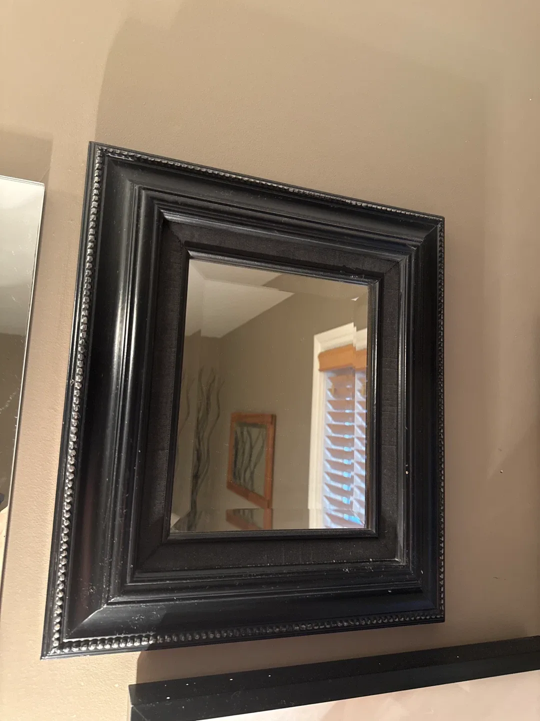 Black Framed Square Mirror