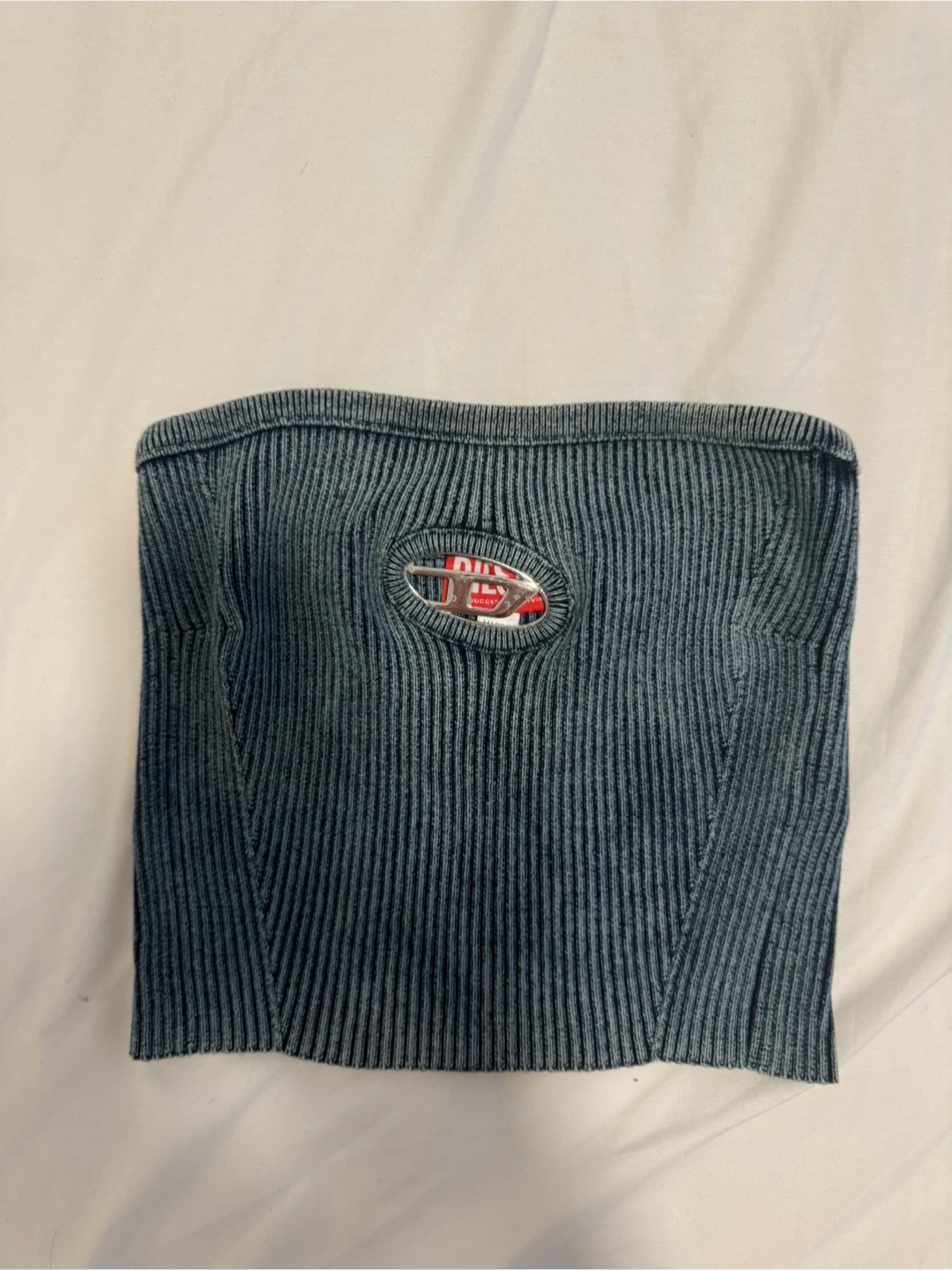 Diesel Blue Ribbed Top - Made in Italy