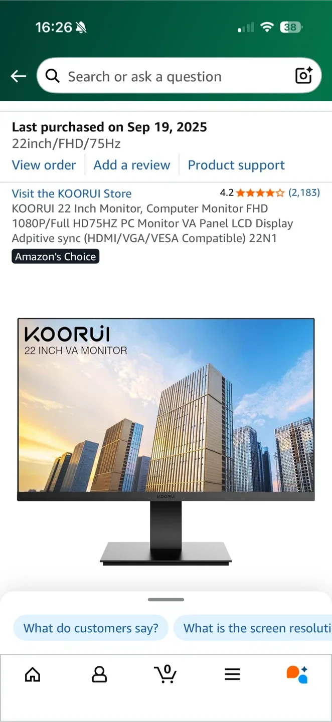 KOORUI 22N1 22-inch FHD Monitor - Brand New!
