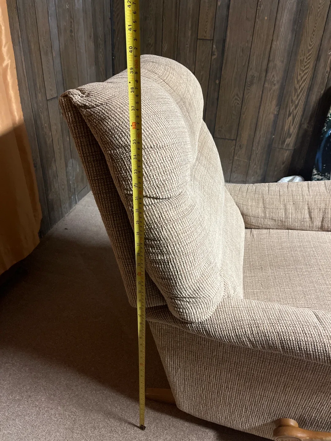 Beige Fabric Recliner Armchair image indicator(5)