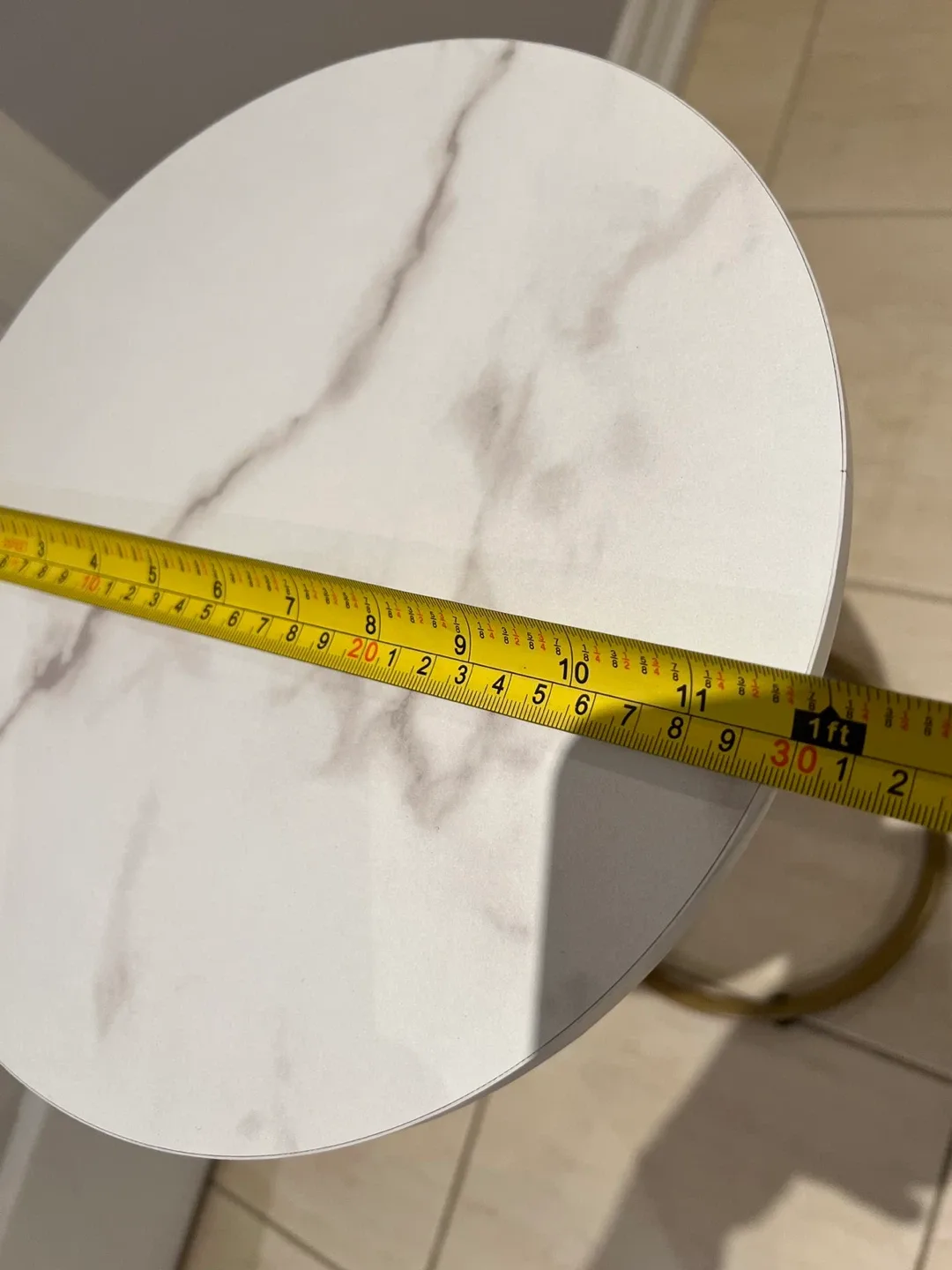 Marble Top Accent Table - Gold Finish image indicator(6)