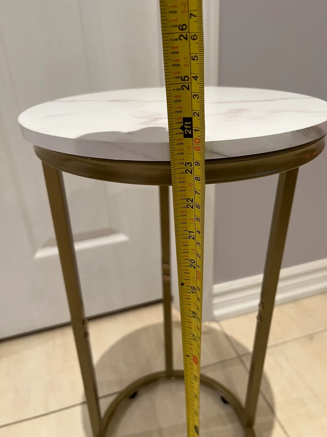 Marble Top Accent Table - Gold Finish image indicator(5)