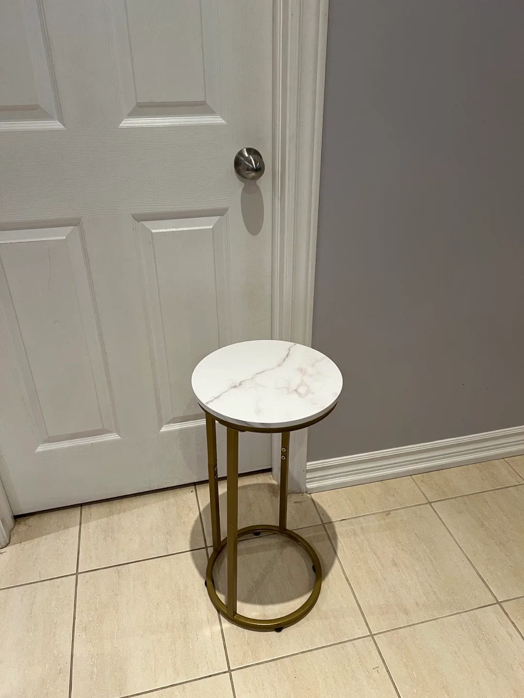 Marble Top Accent Table - Gold Finish image indicator(2)
