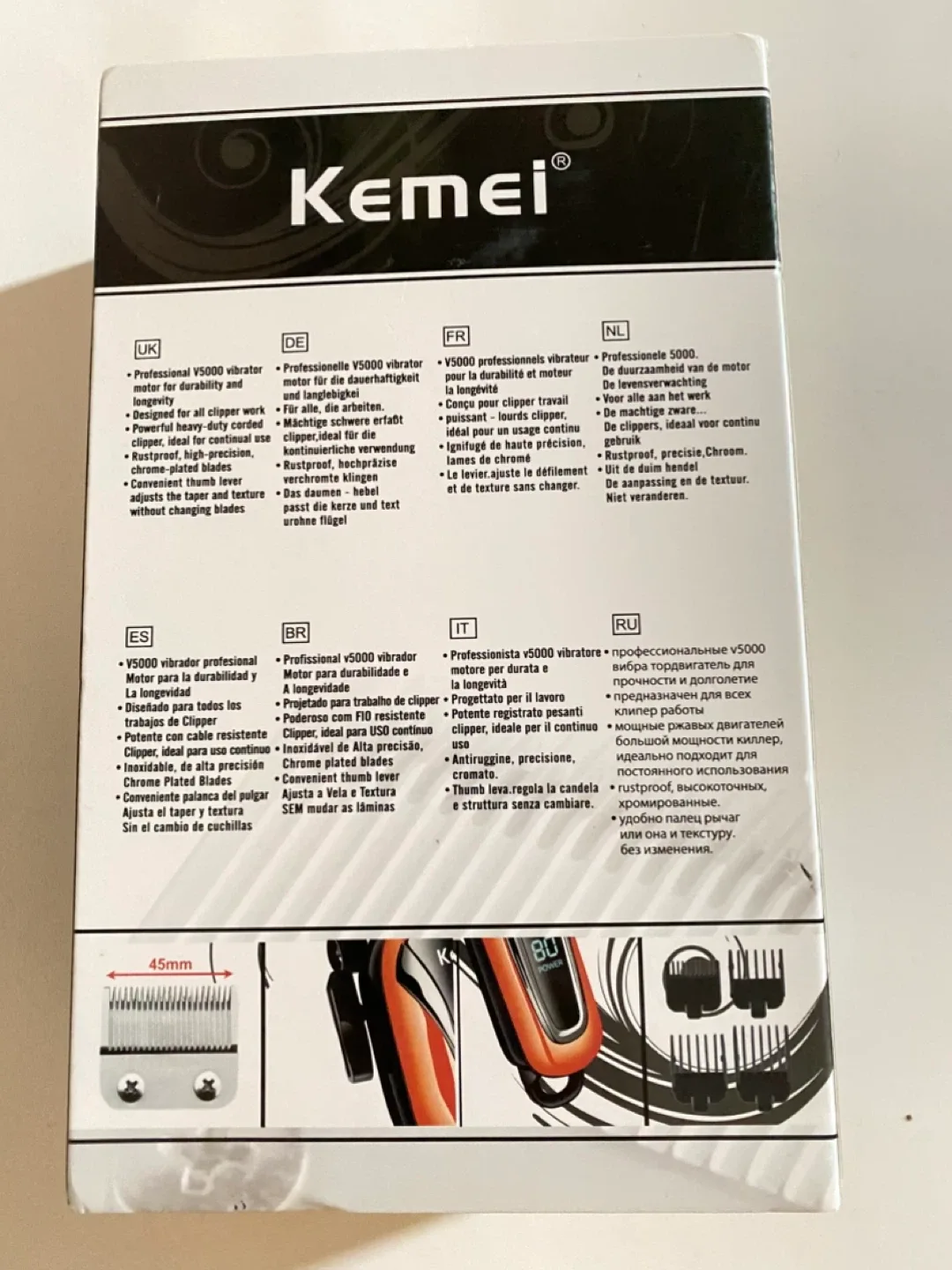 Kemei KM-PG1990A Hair Clipper - Brand New in Box image indicator(3)
