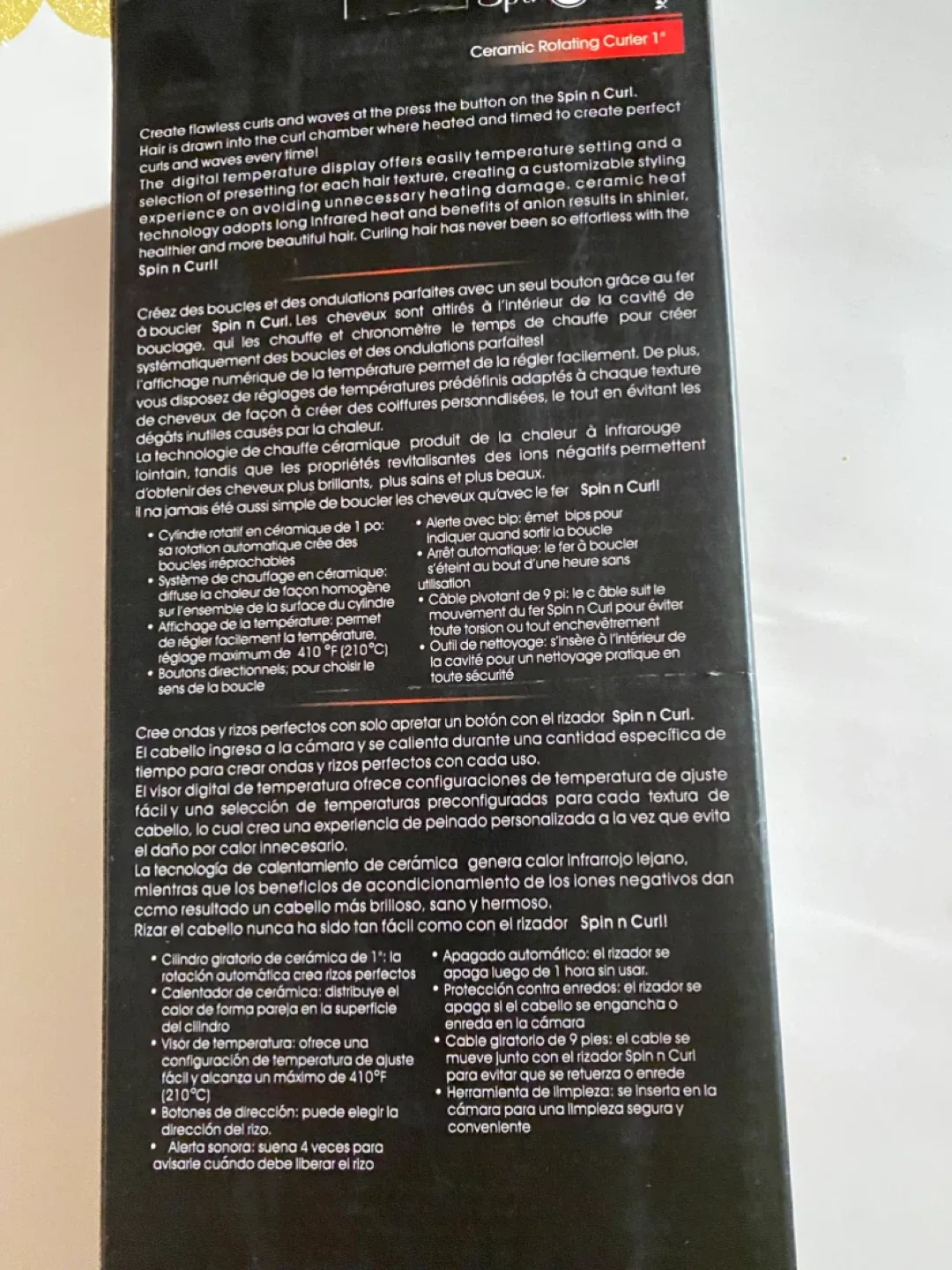 Spin N Curl Ceramic Rotating Curler -BRAND NEW image indicator(3)