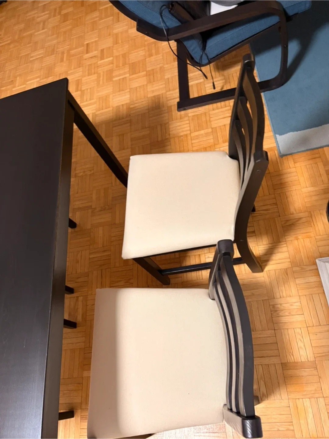 IKEA LERHAMN Dining Table + 4 Chairs image indicator(2)