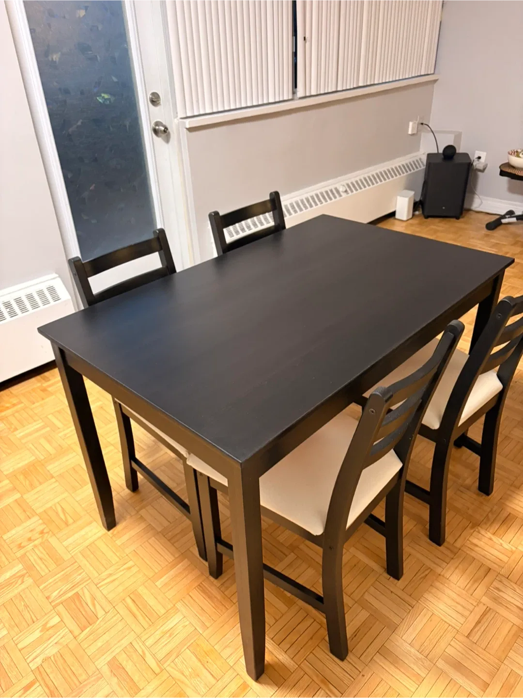 IKEA LERHAMN Dining Table + 4 Chairs image indicator(4)