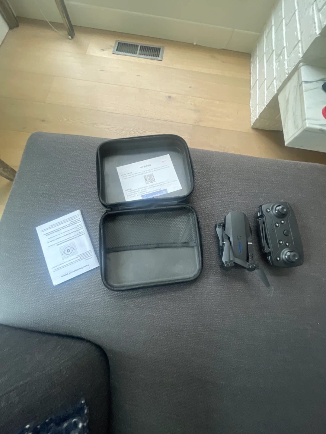 Black Mini Drone with Case & Remote