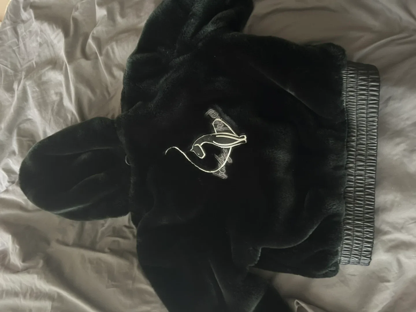 Baby Phat Black Faux Fur Hooded Jacket image indicator(2)