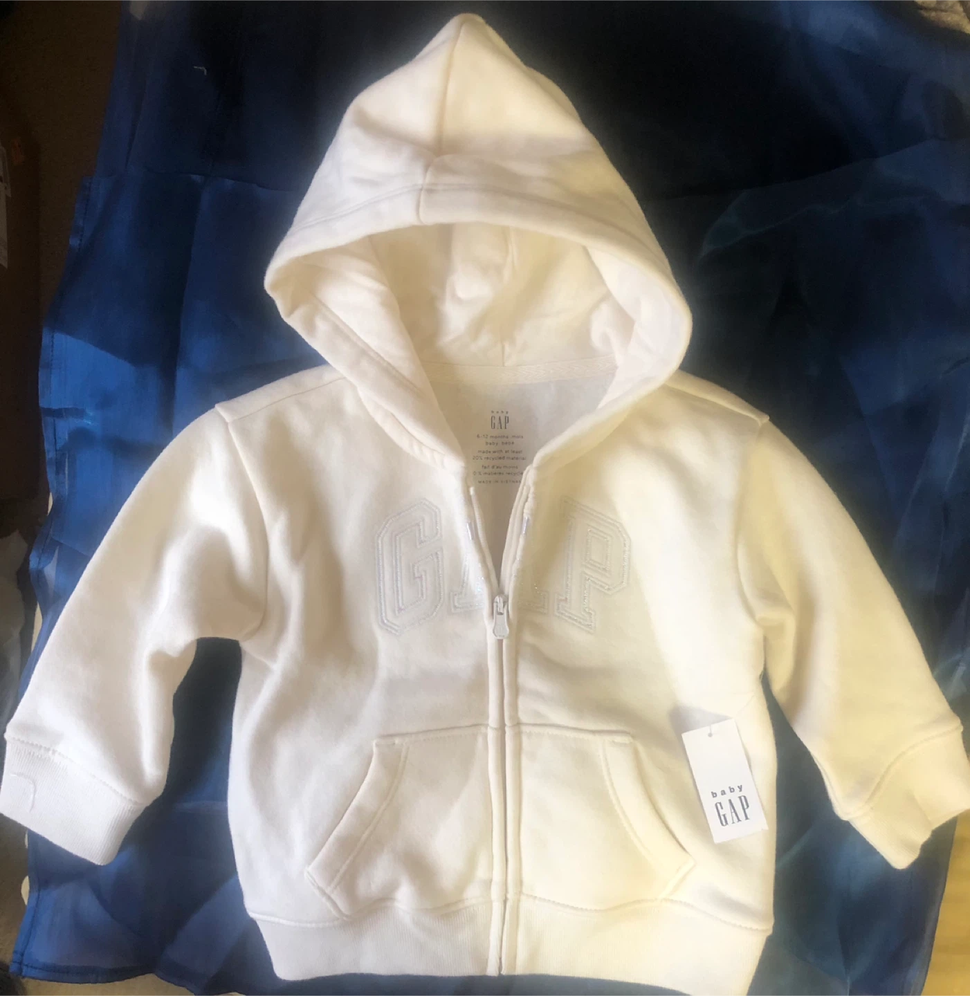 New Baby Gap Cream Full-Zip Hoodie - NEW - photo 2
