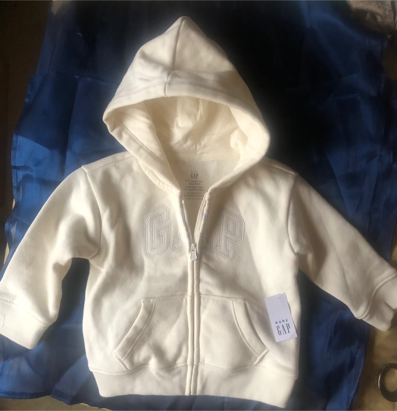 New Baby Gap Cream Full-Zip Hoodie - NEW