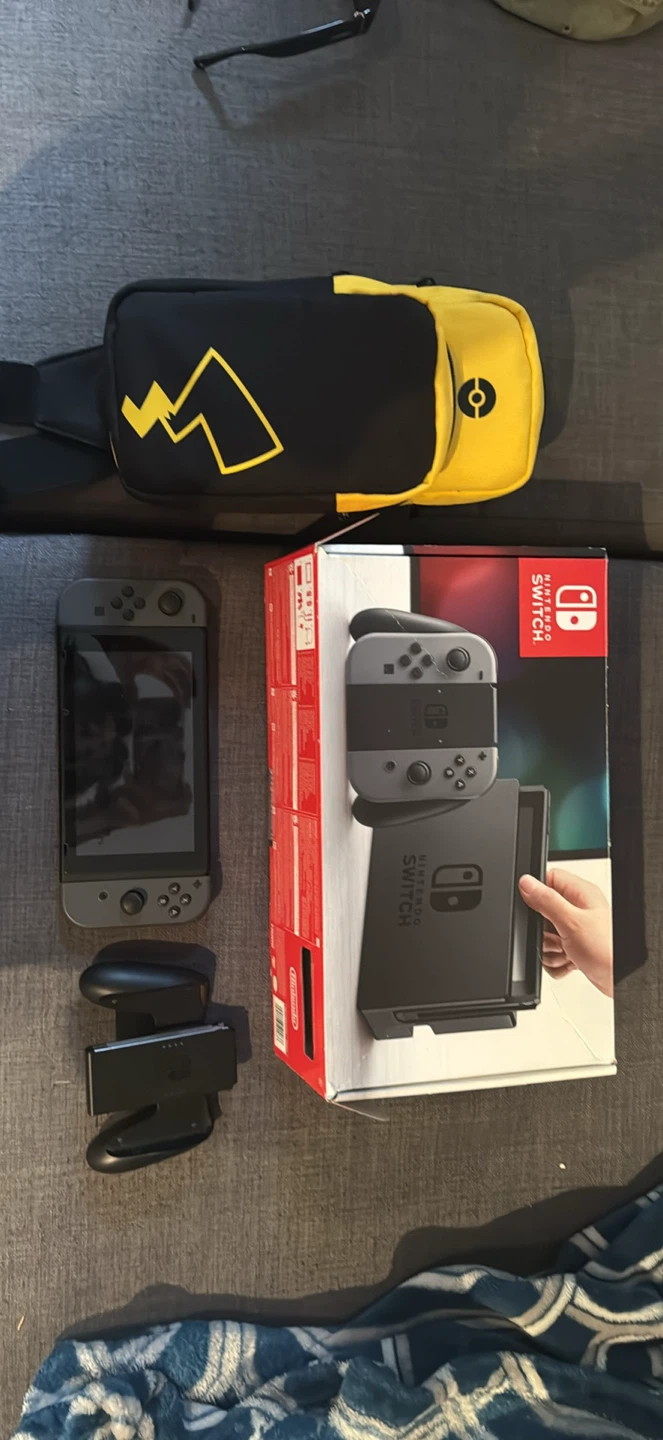 Nintendo Switch Console with Pikachu Bag - photo 2