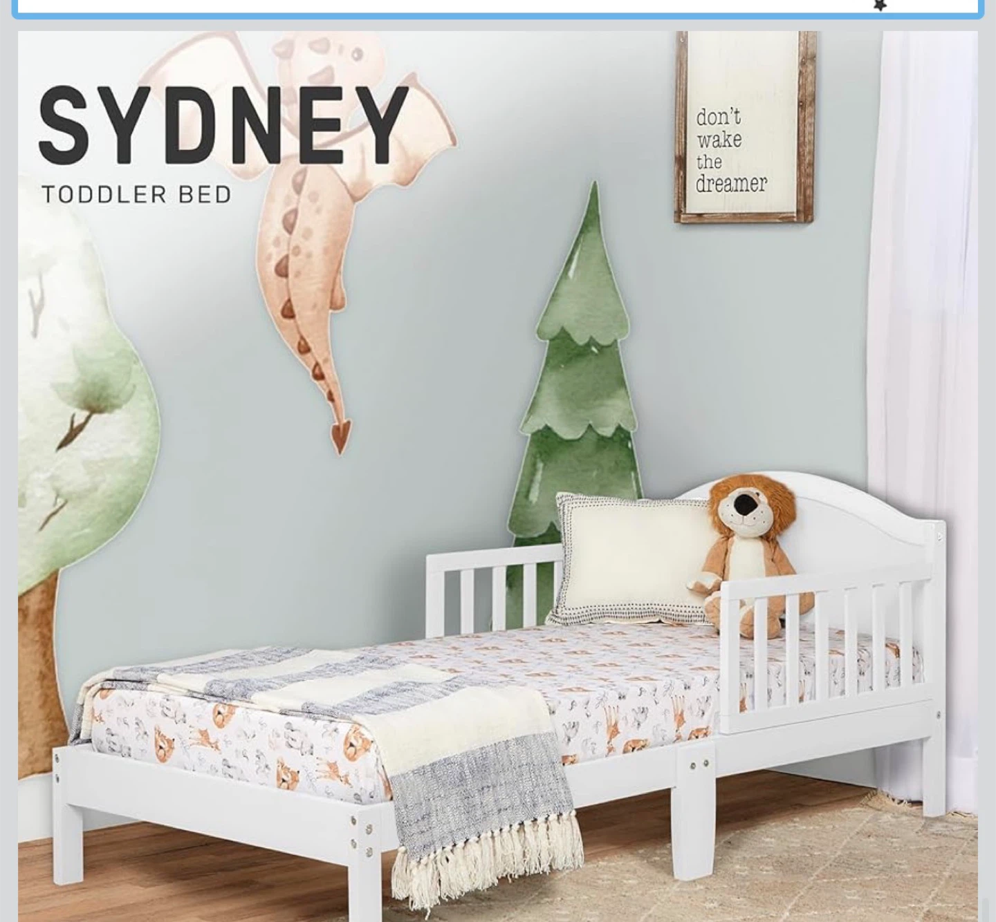 Sydney Toddler Bed - White - photo 2