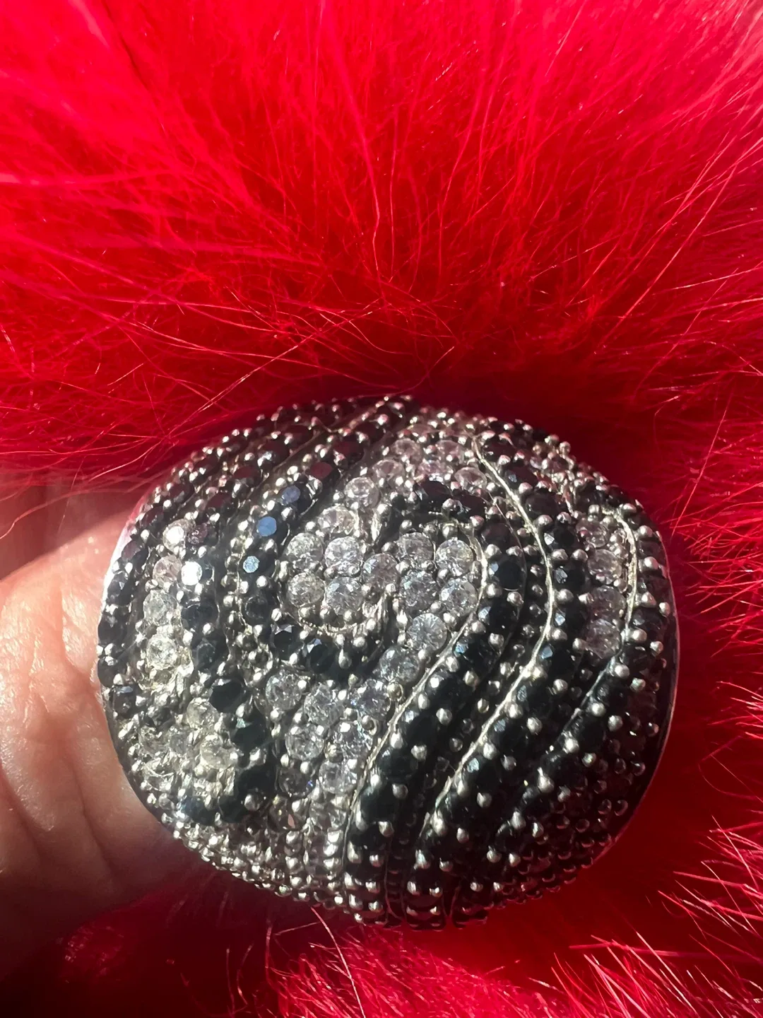 925 silver  - Black & White Stones