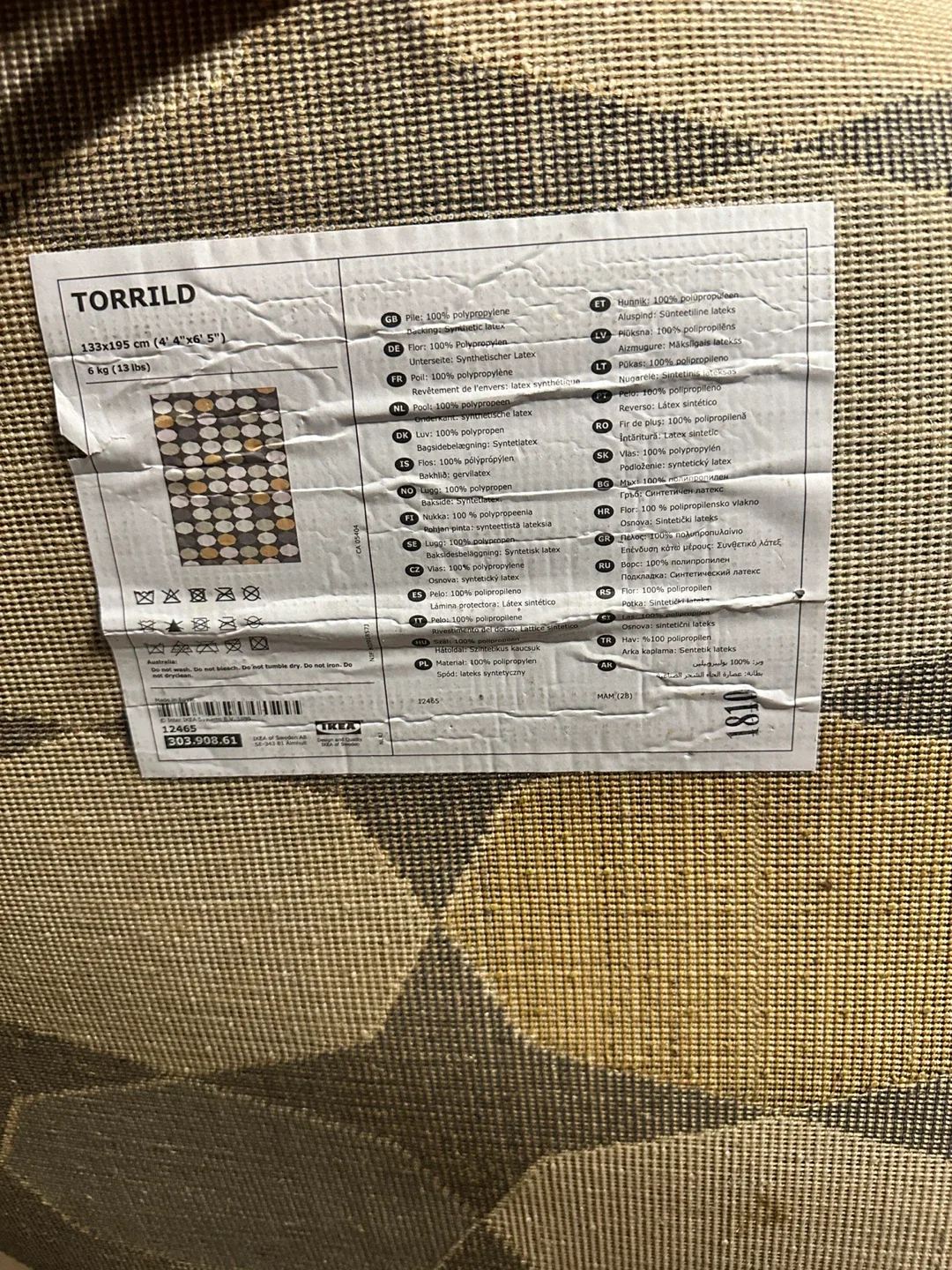 IKEA Torild Rug - 4'4" x 6'5" image indicator(2)