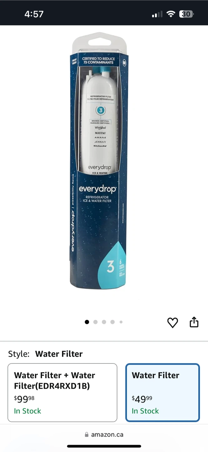 Everydrop Refrigerator Ice & Water Filter 3