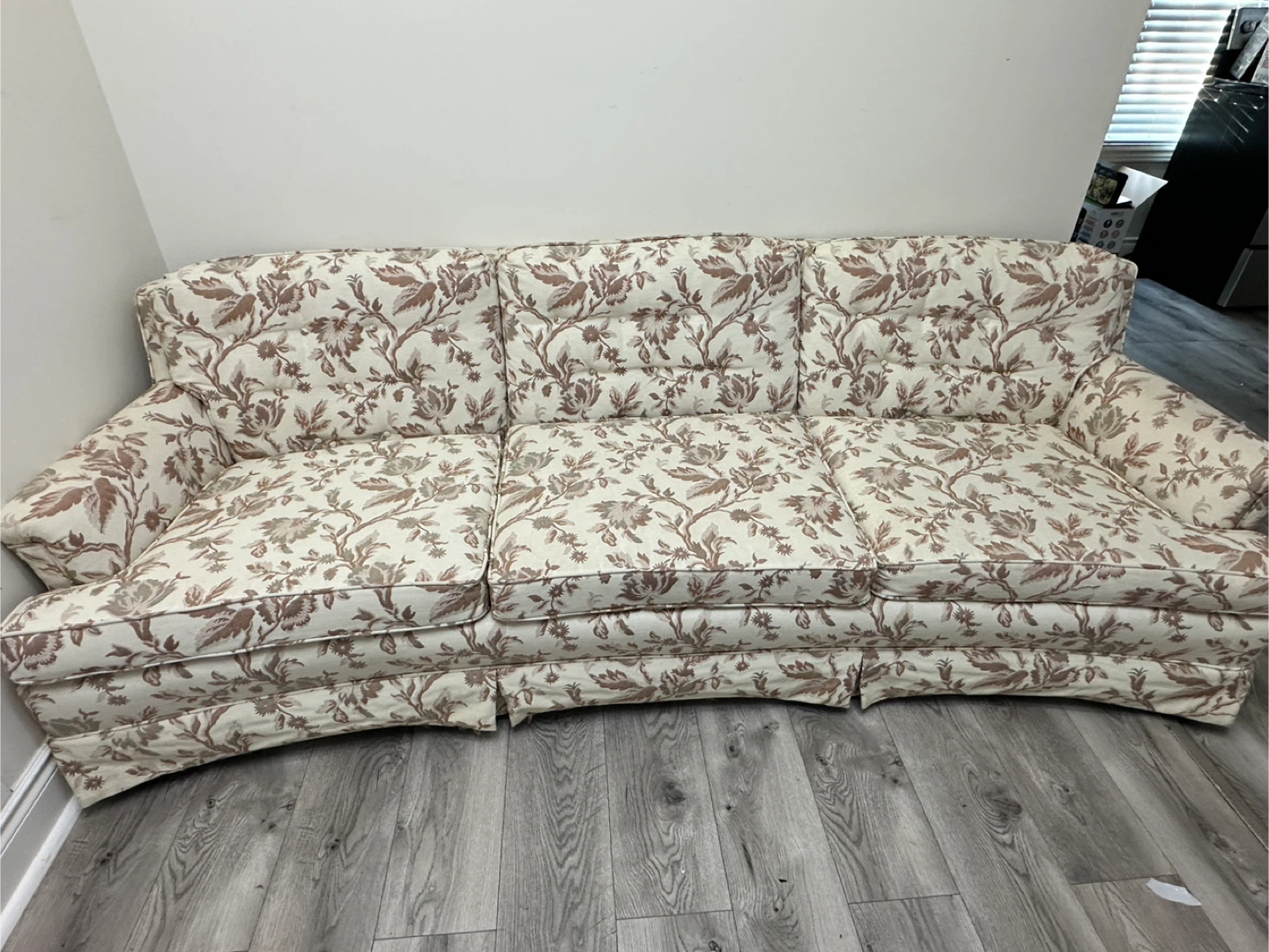 Floral Patterned Three-Seat Sofa - photo 2