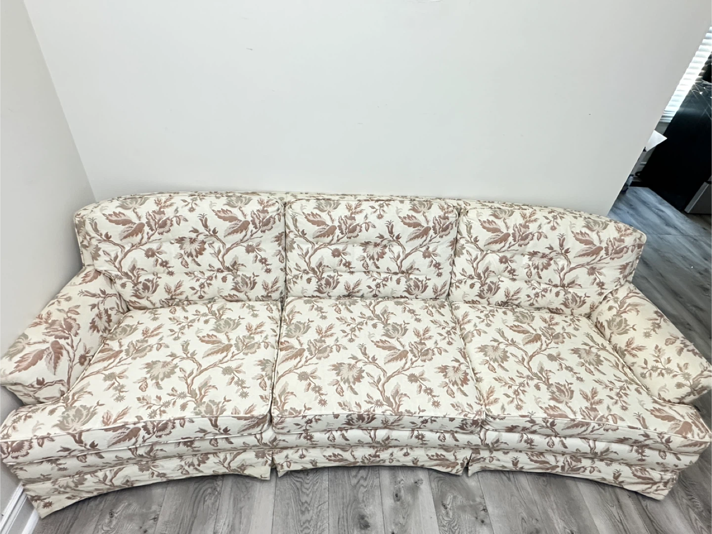 Floral Patterned Three-Seat Sofa - photo 4