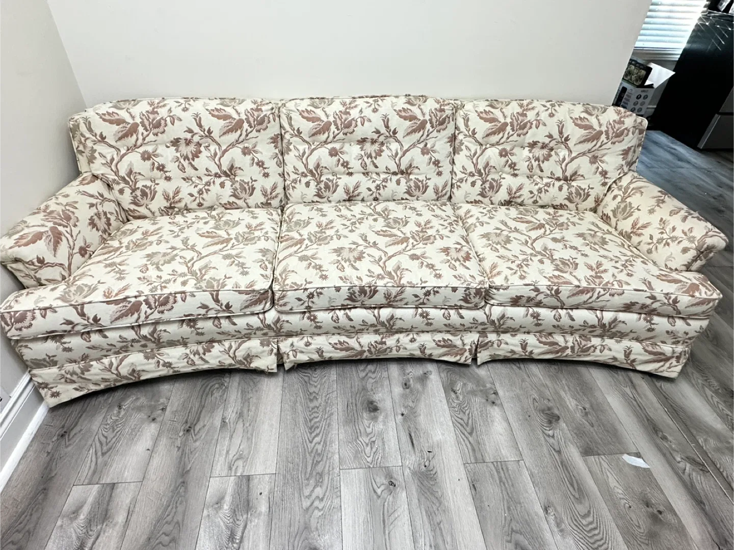 Floral Patterned Three-Seat Sofa