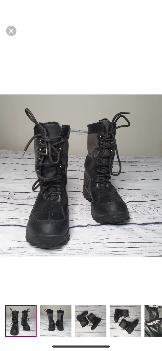 Women’s Black Winter Boots size 7-8
